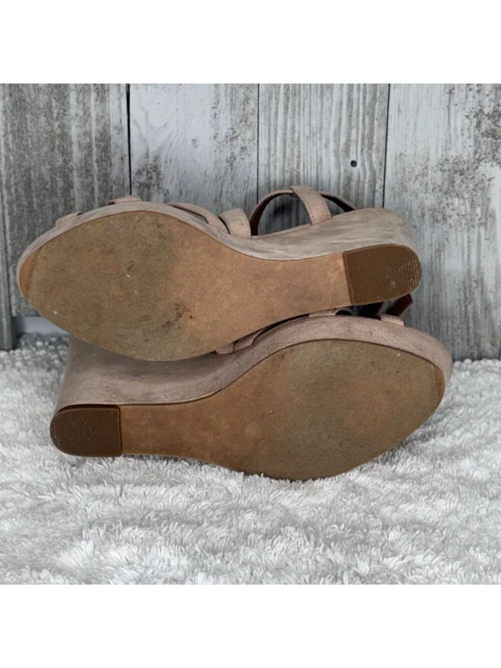 BP Sky Wedge Platform Sandals 7 M